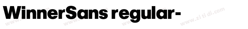 WinnerSans regular字体转换